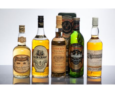 THE GLENTURRET 8 YEARS OLD
Pure Single Highland Malt Scotch Whisky. 75cl, 43% volume. 
GLENFIDDICH SPECIAL OLD RESERVE
Pure M