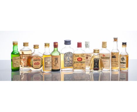 12 ASSORTED BLENDED SCOTCH WHISKY MINIATURES
Includes Peter Thomson's Extra Special Beneagles, Peter Thomson's Fine Old Scotc