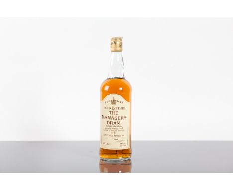 BENRINNES AGED 12 YEARS THE MANAGER'S DRAM Singe Malt Scotch Whisky, specially selected and bottled for the S.M.D. Staff Asso