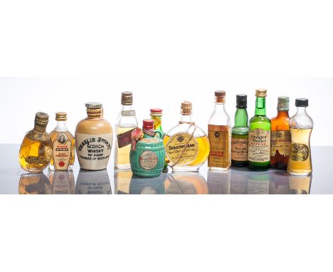 12 ASSORTED BLENDED SCOTCH WHISKY MINIATURES
Includes Dimple Scots, Trocadero, Catto's De Luxe, Johnnie Walker Red Label, Str