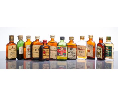 12 ASSORTED BLENDED SCOTCH WHISKY MINIATURES
Including Kinloch's K.30, Dunlop's Special Reserve, Ansells Brewery Ltd O.B., Th