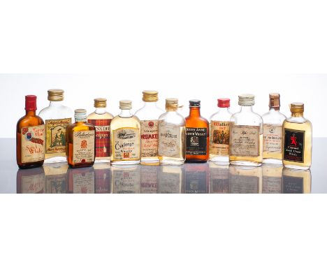 12 ASSORTED BLENDED SCOTCH WHISKY MINIATURES
Includes Walker's 167, Lankester's, Cameron's Scotch Cream Whisky, Invercauld, A