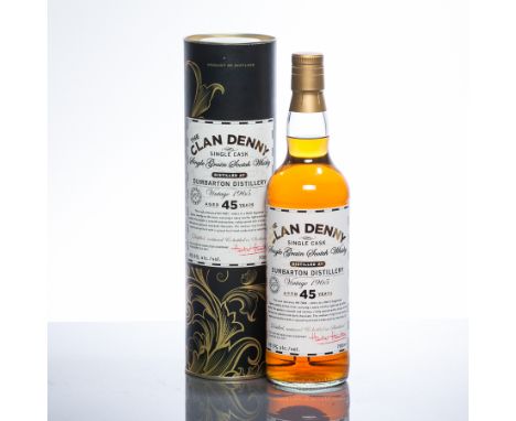 THE CLAN DENNY DUMBARTON 1965
Single Grain Scotch Whisky from Cask HH 7001 (Refill Hogshead), aged 45 Years. 700 ml, 49.5% vo