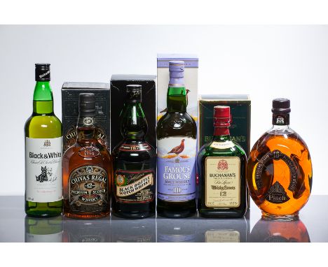 BLACK BOTTLE
Blended Scotch Whisky. 70cl, 40% volume,in carton.
CHIVAS REGAL 12 YEAR OLD
Blended Scotch Whisky. 75cl, 40% vol