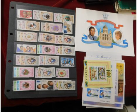 British Commonwealth 1981 group of 38 u/m Royal Wedding sets plus 13 u/m miniature sheets/souvenir sheets. 