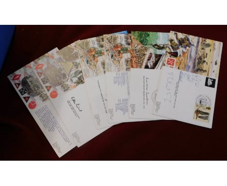 Great Britain Postal History group of 6 Army Communications cover, all signed, flown anniv covers with cachet cancels and RAF
