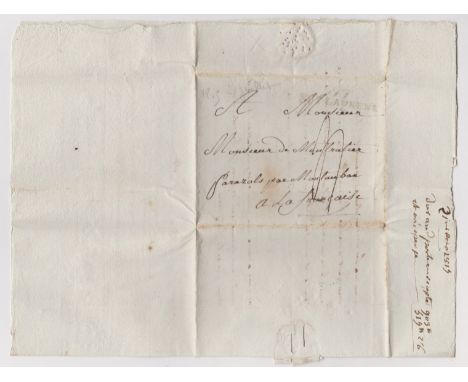 France 1815 Postal History EL dated 2 July 1815 La Croisille, posted to Montauban. Manuscript postal charge Puylaurens mileag