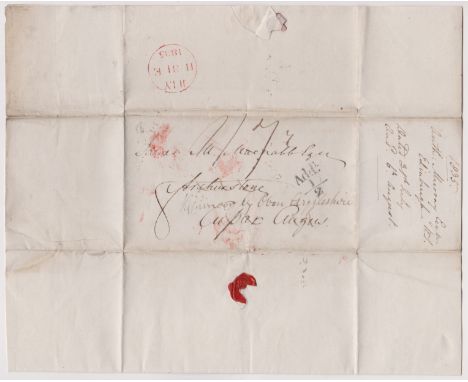 Great Britain 1835 Postal History EL dated Edinburgh 31 July 1835 posted to Cupar Angus. Manuscript 7, black 2 line Add 1/2, 