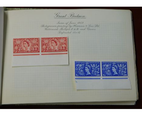 British Commonwealth 1953 Coronation album with commemorative issues in m/m pairs 