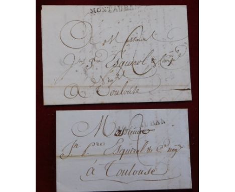 France 1811 Postal History 2x EL posted from Montauban to Toulouse. Manuscript postal rate and Montauban mileage cancels