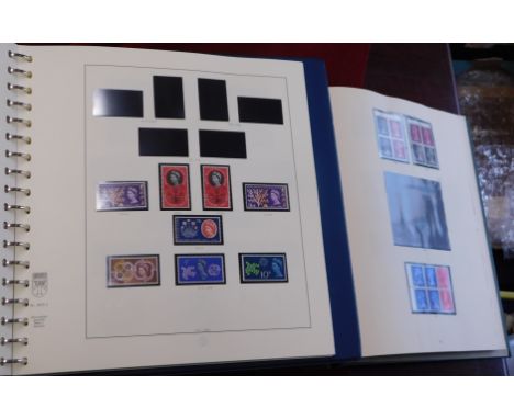 Great Britain 1953-1970 2x Stanley Gibbons albums with mounted pages, some u/m sets. Strength in regionals