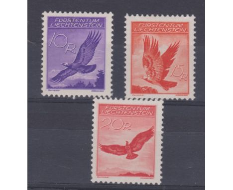 Liechtenstein 1934 Air SG 145a, 146a and 147a m/m. Cat value £73.75