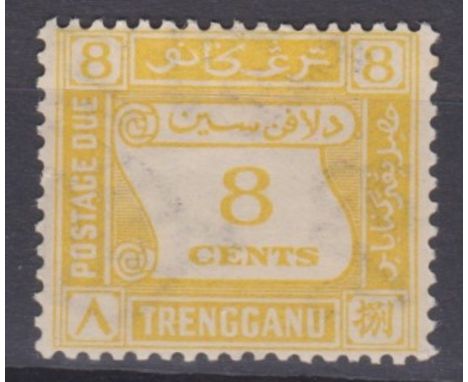Malayan States - Terengganu Postage due 1937 SG D3 m/m 3c yellow. Cat value £55