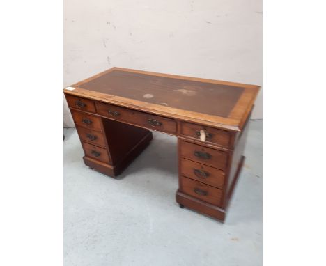  Sale Item:    MAHOGANY DOUBLE PEDESTAL DESK (AF)  Vat Status:   No Vat   Buyers Premium:  This lot is subject to a Buyers Pr