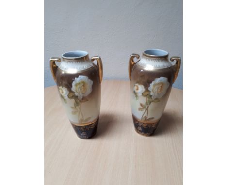  Sale Item:    2 FLORAL VASES   Vat Status:   No Vat   Buyers Premium:  This lot is subject to a Buyers Premium of 15% + Vat 