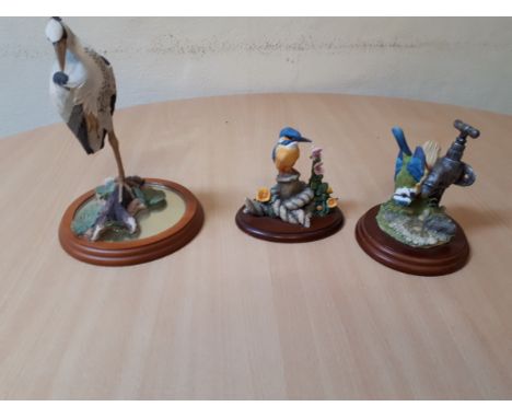  Sale Item:    BFA STUDIO HERON KINGFISHER & BLUE TIT (AF)  Vat Status:   No Vat   Buyers Premium:  This lot is subject to a 