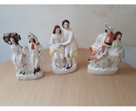  Sale Item:    3 STAFFORDSHIRE FIGURES   Vat Status:   No Vat   Buyers Premium:  This lot is subject to a Buyers Premium of 1