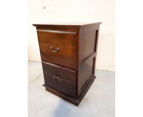  Sale Item:    MAHOGANY 2 DRAWER FILING CABINET   Vat Status:   No Vat   Buyers Premium:  This lot is subject to a Buyers Pre