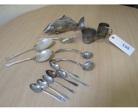  Sale Item:    FISH MENU HOLDER & CUTLERY   Vat Status:   No Vat   Buyers Premium:  This lot is subject to a Buyers Premium o