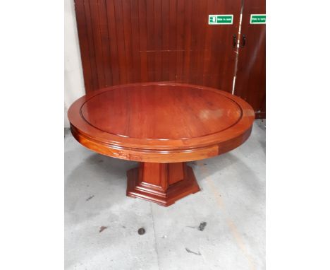  Sale Item:    CIRCULAR ROSEWOOD DINING TABLE 152 CMS & 1139- SET 6 D R CHAIRS  Vat Status:   No Vat   Buyers Premium:  This 