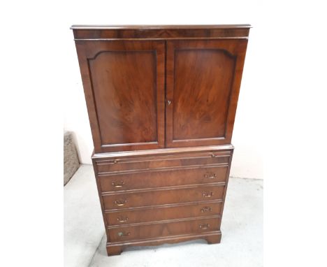  Sale Item:    FLAME MAHOGANY CABINET (AF)   Vat Status:   No Vat   Buyers Premium:  This lot is subject to a Buyers Premium 