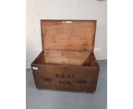  Sale Item:    PINE KIST- B & CO 1878 ON SIDE   Vat Status:   No Vat   Buyers Premium:  This lot is subject to a Buyers Premi
