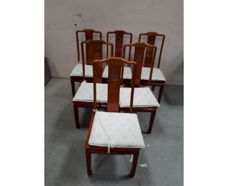  Sale Item:    SET 6 ROSEWOOD D R CHAIRS   Vat Status:   No Vat   Buyers Premium:  This lot is subject to a Buyers Premium of