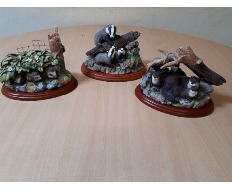  Sale Item:    BFA STUDIOS BADGERS HEDGEHOGS & OTTERS  Vat Status:   No Vat   Buyers Premium:  This lot is subject to a Buyer