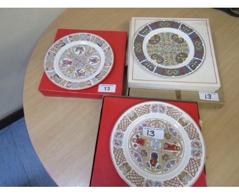  Sale Item:    3 CELTIC SPODE PLATES KELLS IONA & LINDISFARNE  Vat Status:   No Vat   Buyers Premium:  This lot is subject to