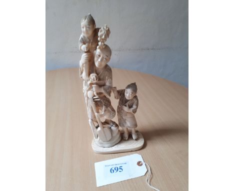  Sale Item:    JAPANESE CARVED FIGURES 32 CMS (AF)  Vat Status:   No Vat   Buyers Premium:  This lot is subject to a Buyers P