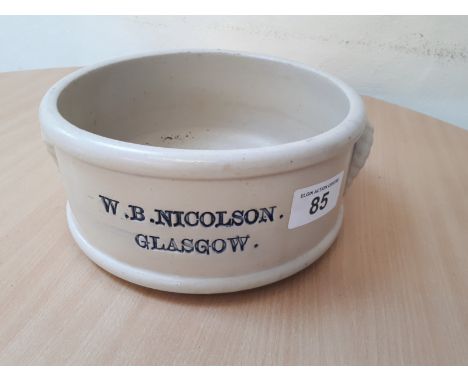  Sale Item:    W B NICOLSON GLASGOW GOVANCROFT POTTERY BOWL  Vat Status:   No Vat   Buyers Premium:  This lot is subject to a