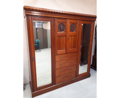  Sale Item:    MAHOGANY EDWARDIAN MIRROR DOOR WARDROBE  Vat Status:   No Vat   Buyers Premium:  This lot is subject to a Buye