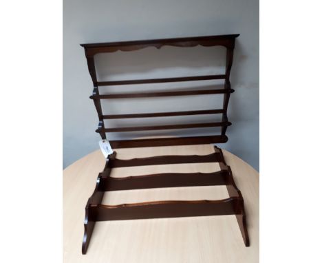  Sale Item:    OAK & MAHOGANY WALL SHELVES   Vat Status:   No Vat   Buyers Premium:  This lot is subject to a Buyers Premium 