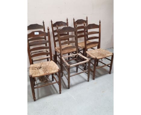  Sale Item:    SET 6 RUSH SEAT CHAIRS   Vat Status:   No Vat   Buyers Premium:  This lot is subject to a Buyers Premium of 15