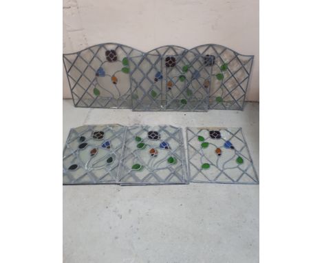  Sale Item:    VARIOUS ART NOUVEAU GLASS PANELS (13- AF)  Vat Status:   No Vat   Buyers Premium:  This lot is subject to a Bu