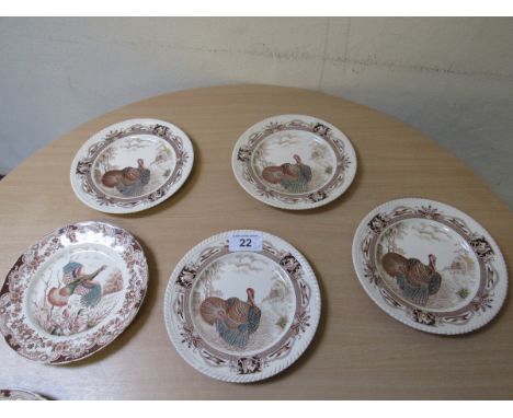  Sale Item:    8 JOHNSON BROS PLATES- BARNYARD KING & WILD TURKEY (AF)  Vat Status:   No Vat   Buyers Premium:  This lot is s
