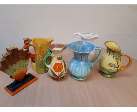  Sale Item:    6 ART DECO STYLE JUGS (AF)   Vat Status:   No Vat   Buyers Premium:  This lot is subject to a Buyers Premium o