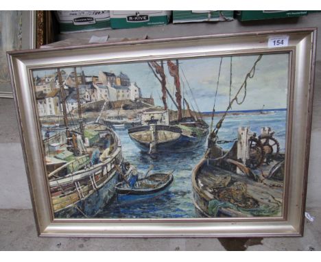  Sale Item:    OIL PAINTING BOATS BY R MILLER (FRAME AF)  Vat Status:   No Vat   Buyers Premium:  This lot is subject to a Bu