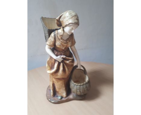  Sale Item:    AMPHORA GRAPE PICKER FIGURE 43CM   Vat Status:   No Vat   Buyers Premium:  This lot is subject to a Buyers Pre