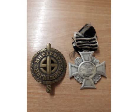  Sale Item:    W W 2 GERMAN BADGE & MEDAL   Vat Status:   No Vat   Buyers Premium:  This lot is subject to a Buyers Premium o