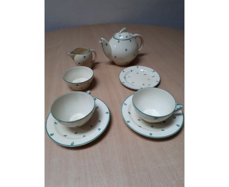  Sale Item:    ART DECO SUSIE COOPER TEA FOR 2 (AF)  Vat Status:   No Vat   Buyers Premium:  This lot is subject to a Buyers 