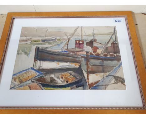  Sale Item:    W C PAINTING BY JOHN MCNAIRN BOATS  Vat Status:   No Vat   Buyers Premium:  This lot is subject to a Buyers Pr