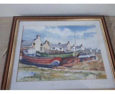  Sale Item:    W C PAINTING STERNS GABLES FINDHORN BY J B KINNES  Vat Status:   No Vat   Buyers Premium:  This lot is subject