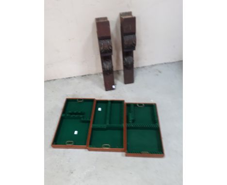  Sale Item:    3 CUTLERY DRAWERS- 2 CARVED   Vat Status:   No Vat   Buyers Premium:  This lot is subject to a Buyers Premium 
