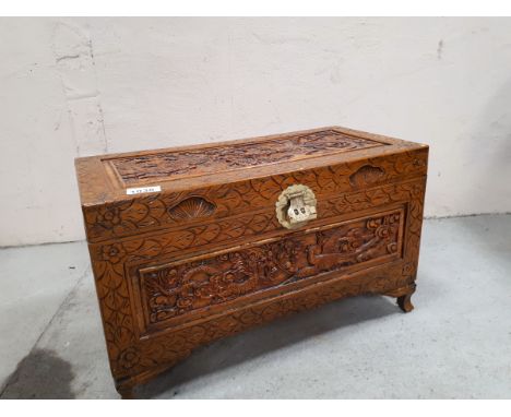  Sale Item:    CAMPHORWOOD CARVED TRUNK   Vat Status:   No Vat   Buyers Premium:  This lot is subject to a Buyers Premium of 