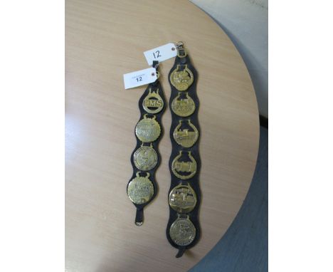 Sale Item:    2 RAILWAY BRASS HORSE HARNESS   Vat Status:   No Vat   Buyers Premium:  This lot is subject to a Buyers Premiu