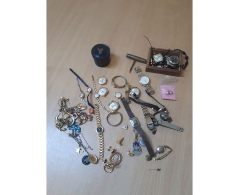  Sale Item:    BOX WATCHES JEWELLERY ETC (AF)   Vat Status:   No Vat   Buyers Premium:  This lot is subject to a Buyers Premi