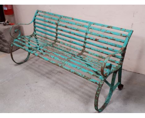  Sale Item:    WROUGHT IRON GARDEN BENCH   Vat Status:   No Vat   Buyers Premium:  This lot is subject to a Buyers Premium of