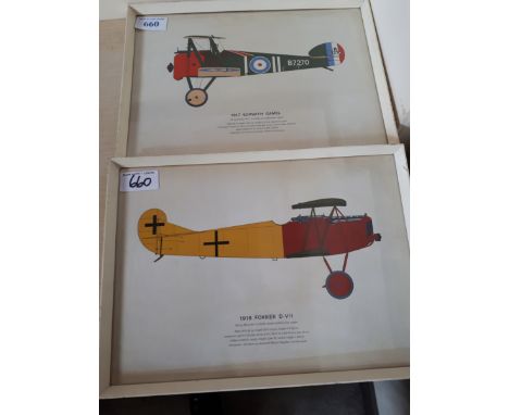  Sale Item:    2 PLANE PRINTS- 1918 FOKKER & 1917 SOPWITH CAMEL  Vat Status:   No Vat   Buyers Premium:  This lot is subject 