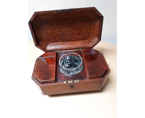  Sale Item:    OAK TEA CADDY (AF)   Vat Status:   No Vat   Buyers Premium:  This lot is subject to a Buyers Premium of 15% + 